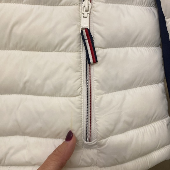 Tommy Hilfiger Lightweight Hooded Puffer Jacket White and Blue Women’s Small - Picture 12 of 17
